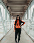 Amelia Orange - Women's Motorcycle Leather Jacket