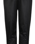 Black pants with orange and white accents on a white background