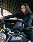SHELL WW BLACK 02 – Lady Armored Motorcycle Baselayer / Body