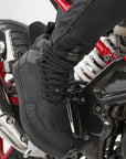 Rebel waterproof motorcycle sneakers with black laces from Shima