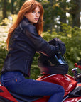 ISLA BLUE - Women's Motorcycle Jeans