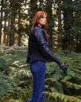 Amelia Black - Women's Motorcycle Leather Jacket