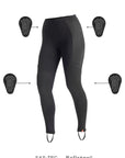 Pando Moto SKIN AAA armoured base layer leggings in black with hip and knee sas-tec protectors