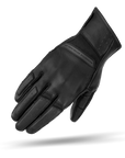 a black leather women's motorcycle glove from Shima