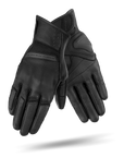 Black leather women's motorcycle gloves from Shima