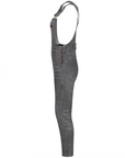 The side of a grey women's motorcycle overall from Moto Girl