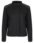 Women's textile black motorcycle jacket