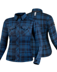 Blue lumberjack women's motorcycle shirt from Shima