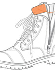 Infographics of a women motorcycle boot Thomson from Shima