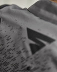 A close up of the ventilation panels on the grey women's motorcycle jacket from SHIMA