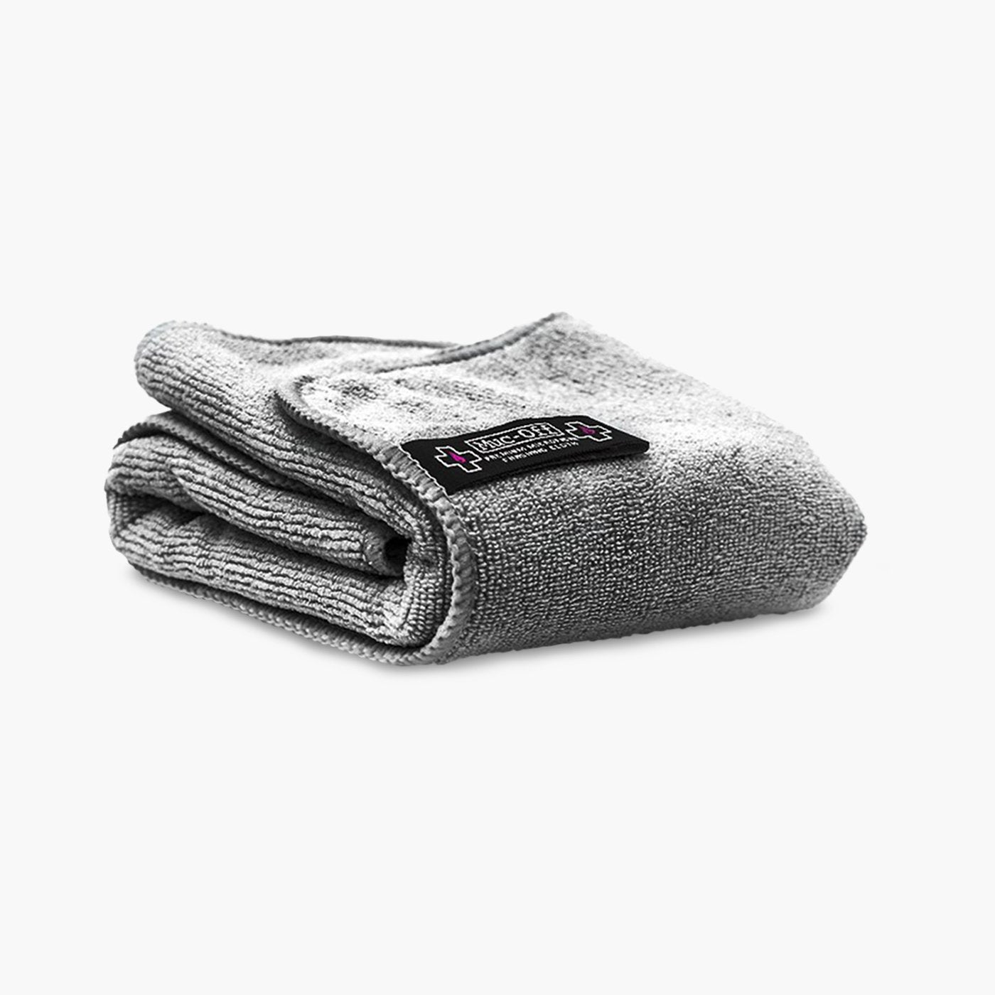 grey microfibre polishing cloth from muc-off