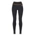 black women's thermo underleggings with orange details from Motogirl