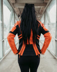 Amelia Orange - Women's Motorcycle Leather Jacket