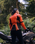 Amelia Orange - Women's Motorcycle Leather Jacket
