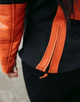 Amelia Orange - Women's Motorcycle Leather Jacket