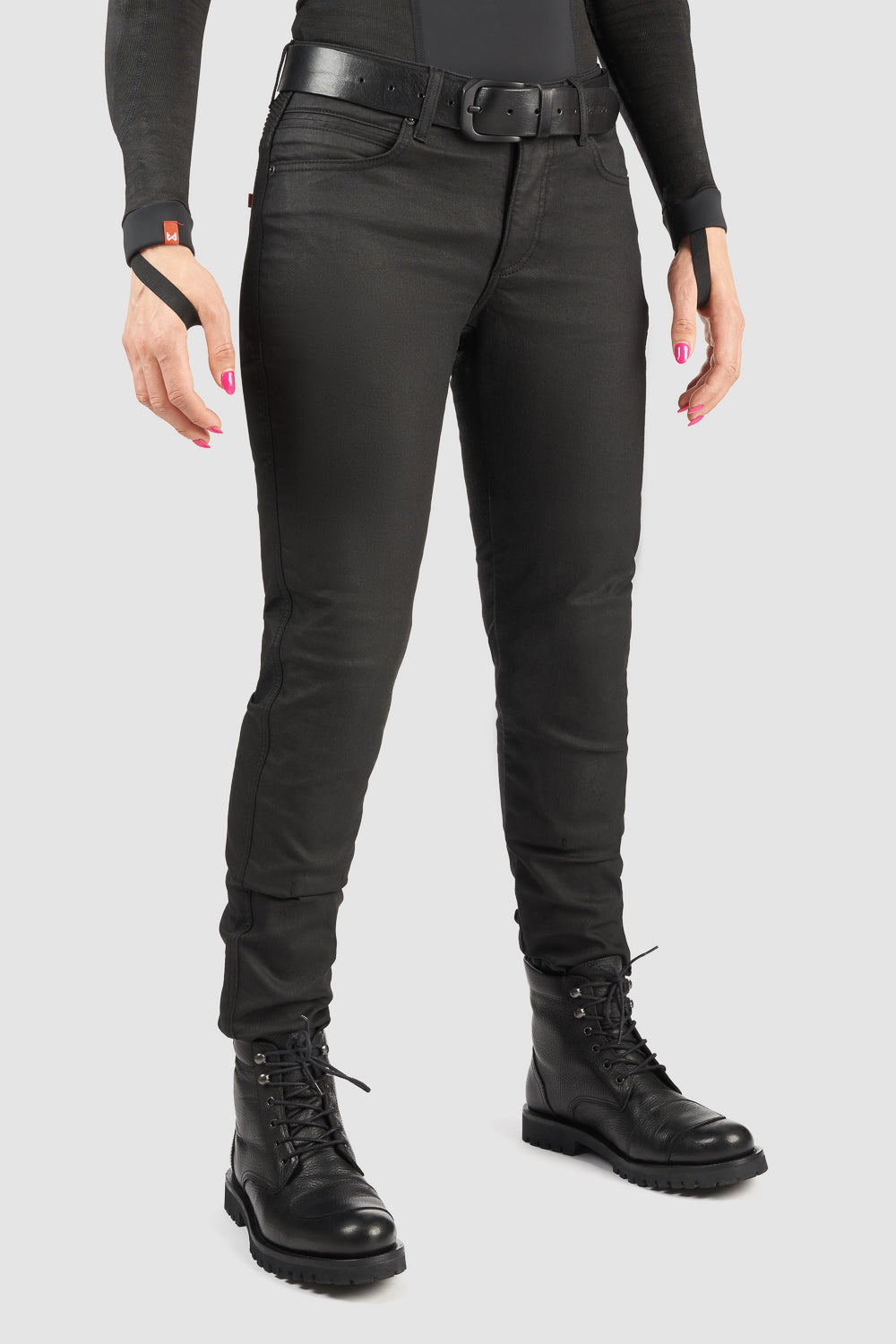 PANDO MOTO ライダースパンツ ブラック　レディース Pando Moto Lorica Black Women's Motorcycle Jeans – Moto Lounge