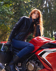 ISLA BLUE - Women's Motorcycle Jeans