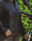 Amelia Black - Women's Motorcycle Leather Jacket