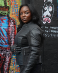 Amelia Black - Women's Motorcycle Leather Jacket