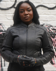 Amelia Black - Women's Motorcycle Leather Jacket