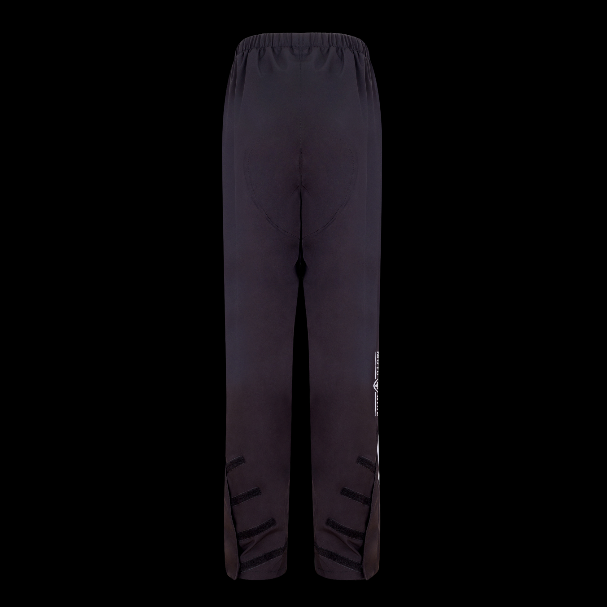 Dark gray pants with a subtle pattern on a white background