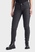 woman's legs wearing slim-fit motorcycle jeans from Pando Moto 
