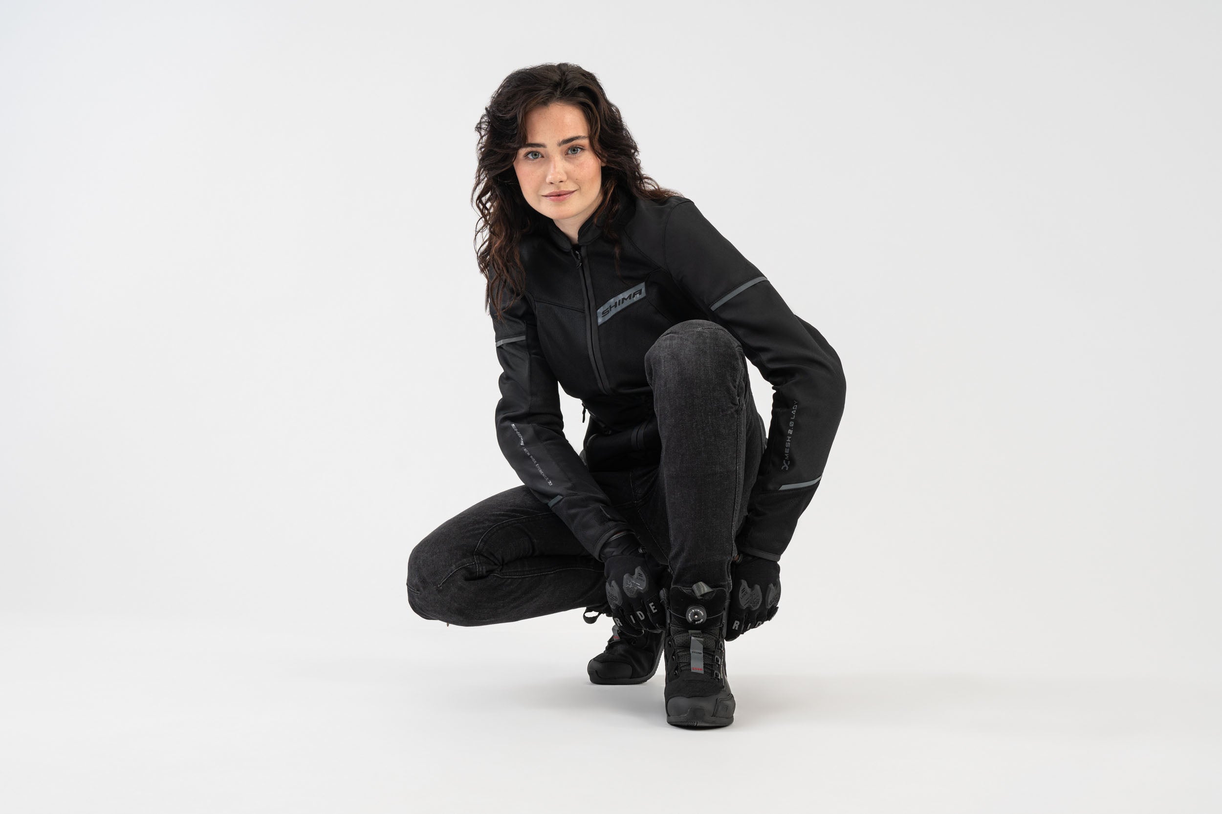 EDGE VENT LADY BLACK - Women's Motorcycle Sneakers
