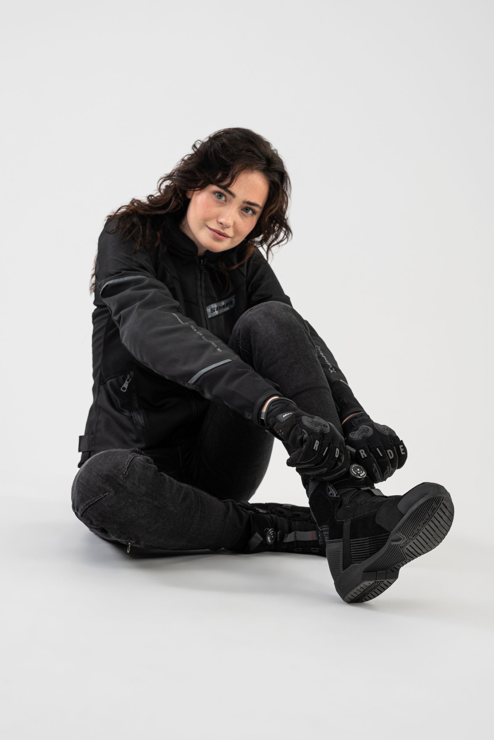 EDGE VENT LADY BLACK - Women's Motorcycle Sneakers