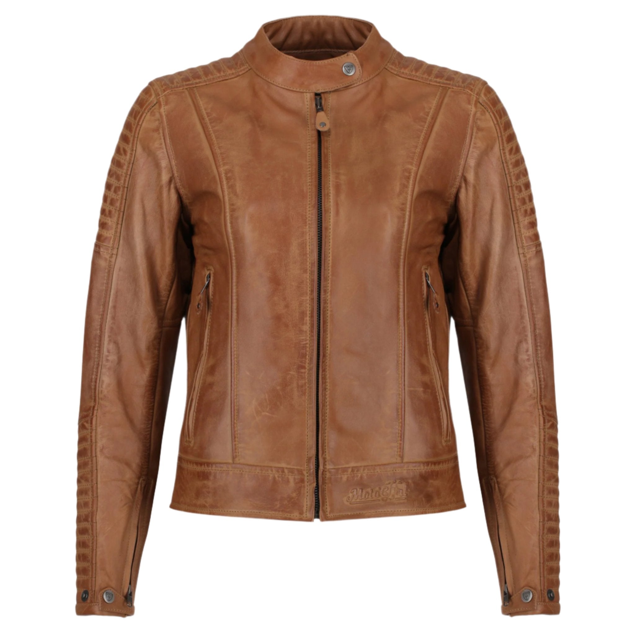 camel leather Valerie jacket from moto girl