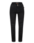 Black women's motorcycle jeans with two buttons from  moto Girl