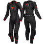 Black and red women's motorcycle racing suit from Shima